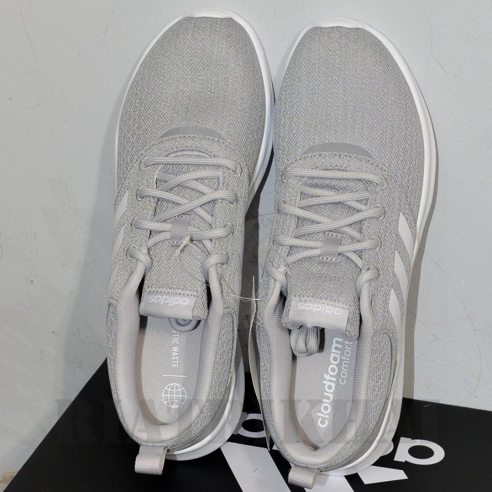 Gray adidas Ladies' QT Racer 2.0 Sneaker - Picture 7 of 9